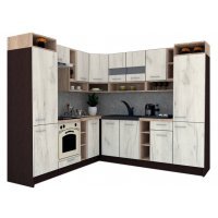 Bucatarie de Colt COSSY NEW ST. 230-250, Wenge / Decor K001